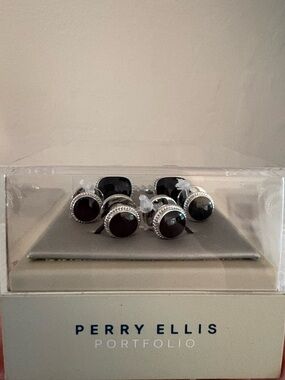 Perry Ellis Men's Black Cufflink Set NWT